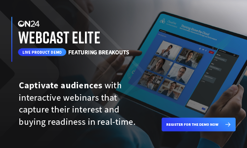 ON24 Webcast Elite Live Demo Featuring Breakouts ON24