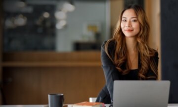 Woman at computer