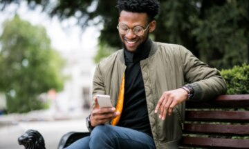 man on bench